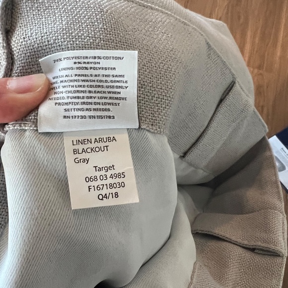 threshold linen aruba gray blackout curtain 50"W x 84"L - Picture 10 of 10